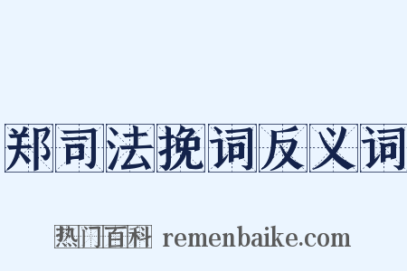 郑司法挽词反义词是什么意思的图片